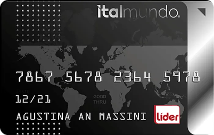 Tarjeta Italmundo Lider Plata estando en clearing