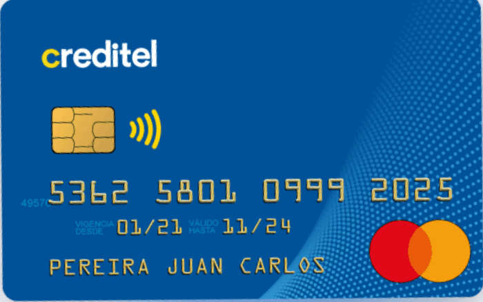 Tarjeta de credito Creditel Estando en el clearing uruguay